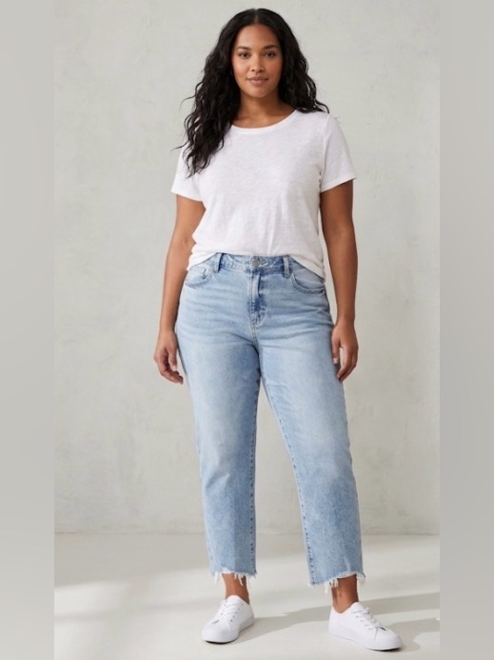 Mid-Rise Ankle Cropped Jeans